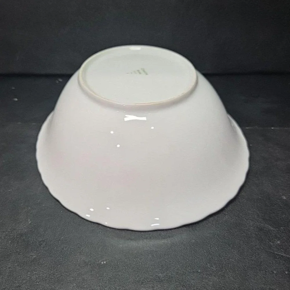 Creative Fine China Regency Rose Oval Serving Bowl, Vintage Porcelain Serveware
